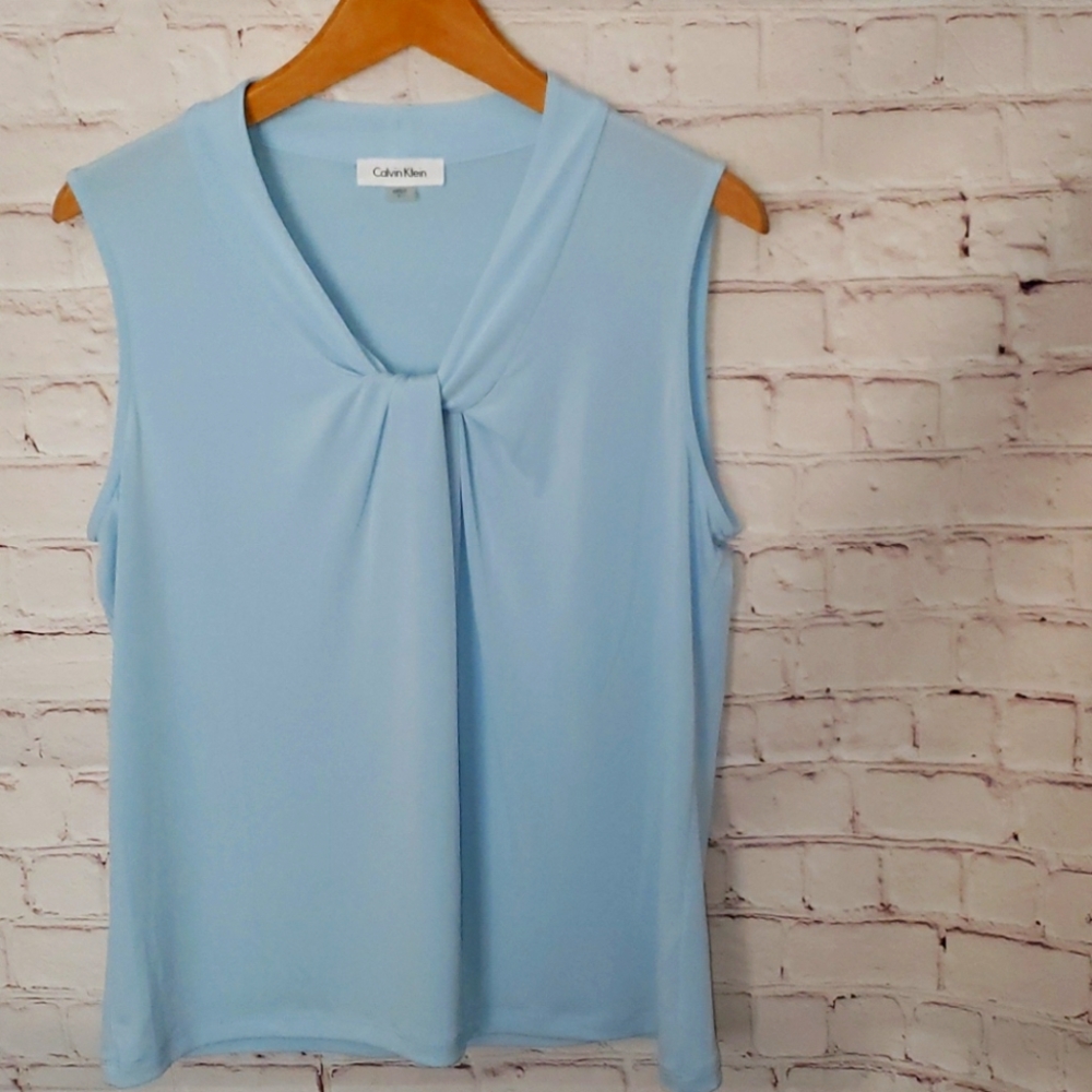 Calvin Klein Light Blue Sleeveless Women's Top